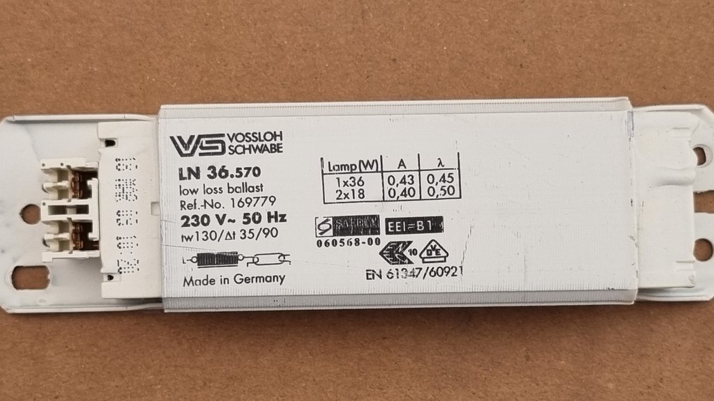 Vossloh Schwabe Vorschaltgerät VVG für T8 Leuchtstofflampen Fluorescent Ballast 